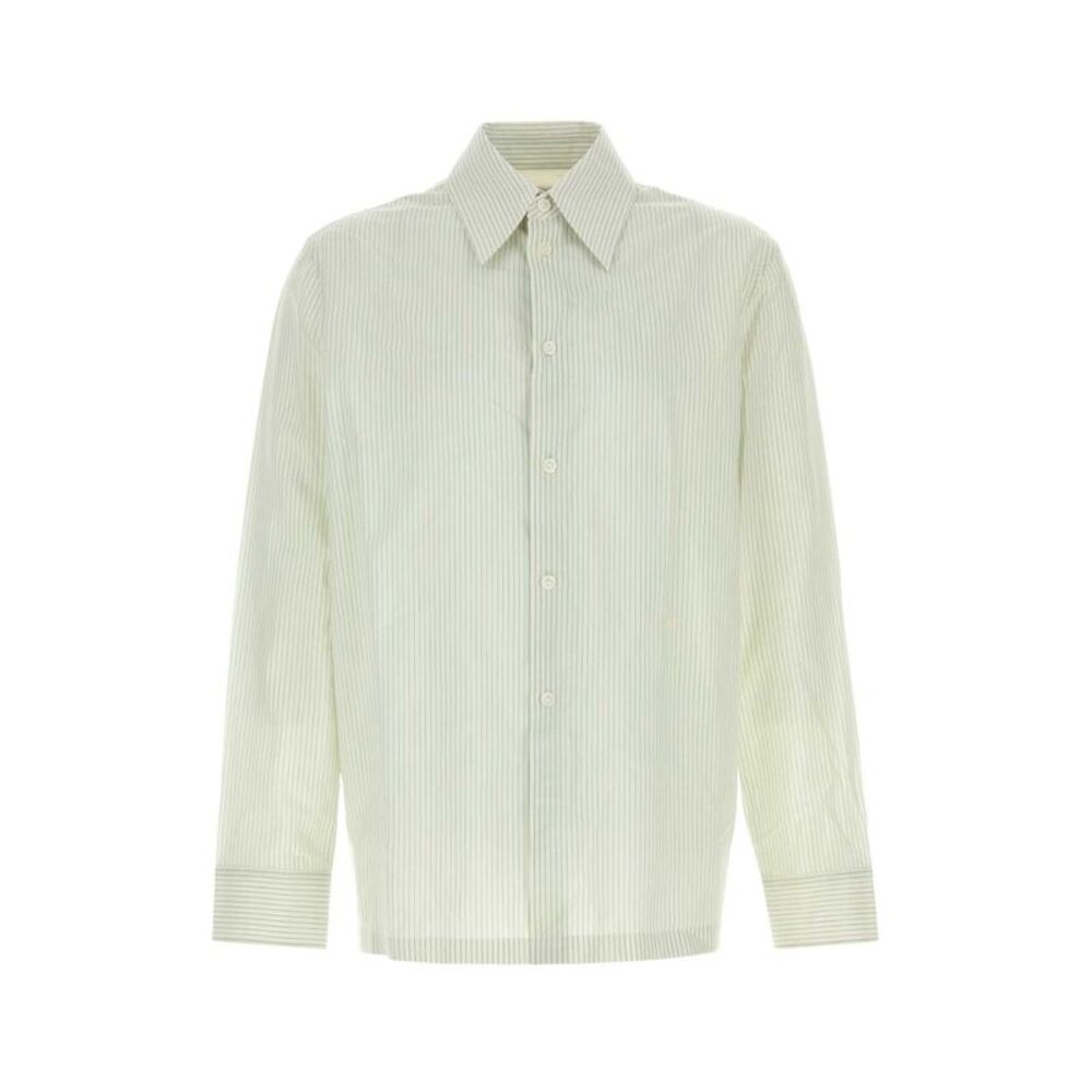 Bottega Veneta Men Embroidered Cotton Blend Shirt